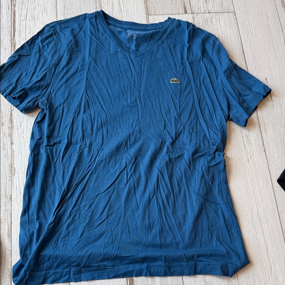 Lacoste Men's Deep Teal V-Neck T-Shirt